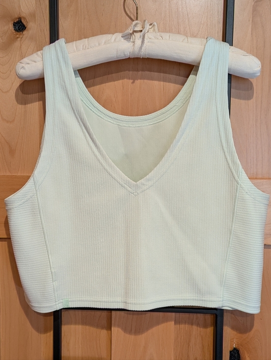 lululemon athletica Tops - Lululemon Ribbed Softstreme Cropped Tank Top Kohlrabi Green Size 14